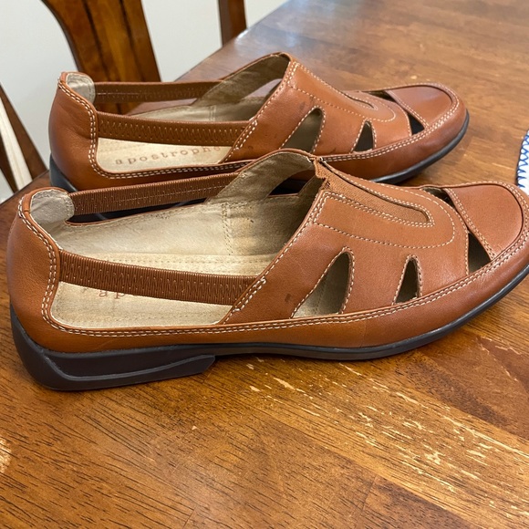 Brown Leather Comfort Women’s Shoes - Picture 5 of 8